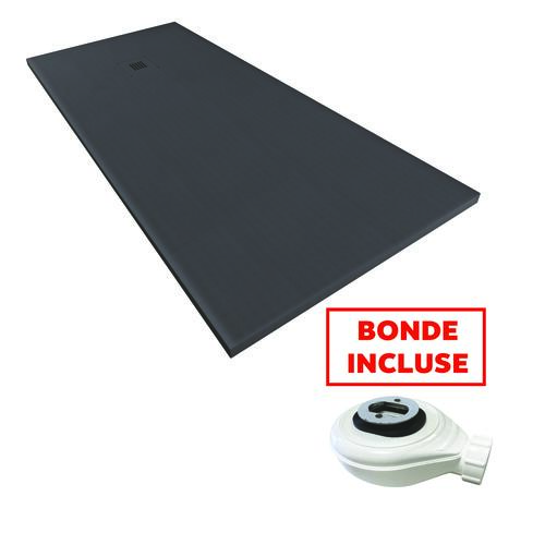 Receveur de douche résine de synthèse Nola Anthracite 80x180